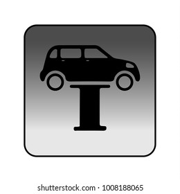 Vector image, icon on theme cars, car repair, body shop, spare parts, auto