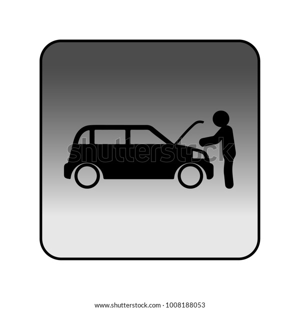 Vector image, icon on theme cars, car repair, body\
shop, spare parts, auto