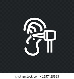 Vector image. Icon of an otoscope. Health care image.