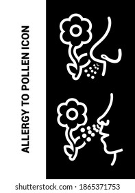 Vektorbild. Symbol einer Person mit Allergien. Pollenallergie-Bild.