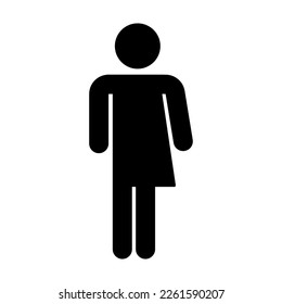Vector image of an icon of a person of neutral gender, an icon for a restroom