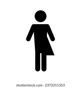 Vector image of an icon of a person of neutral gender, an icon for a restroom