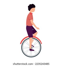 vector image icon of person riding bicycle with white background