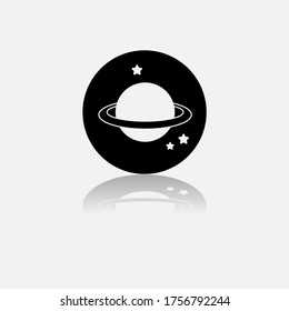 Vektorbild. Symbol eines Planeten. Fantasy-Bild.