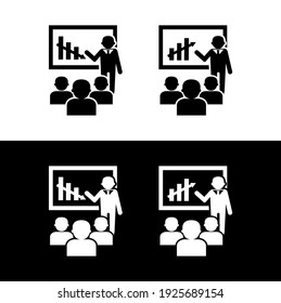 Vector image. Icon of a professional trainer.
