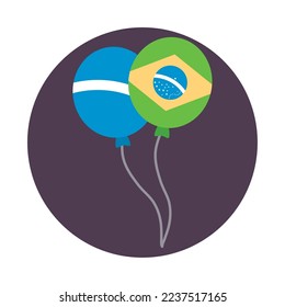 vector image icon of representative of Brazil with white background