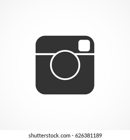 Vector image of icon retro photo camera.