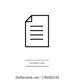Vector image. Icon of a sheet of a document.