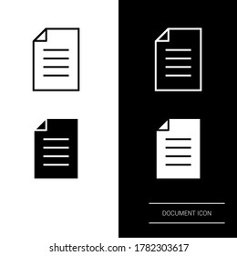 Vector image. Icon of a sheet of a document.