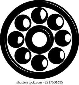 Vector image (icon, silhouette) of a ball bearing