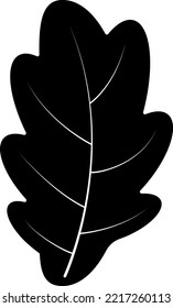 vector image (icon, silhouette) of an oak leaf