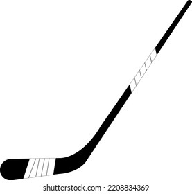 vector image (icon, silhouette) of sports equipment - hockey stick