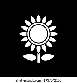 Vector image. Icon of a sunflower.