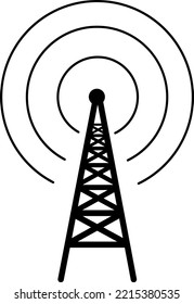 vector image (icon, symbol) of a radio, telecommunications tower