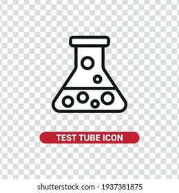 Imagen vectorial. Icono de un tubo de ensayo.