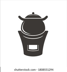 Vector image / icon of a traditional cook stove.
