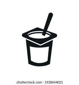 Vector Image. Icon Of A Yoghurt.