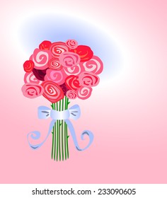 vector image icons flower bouquet