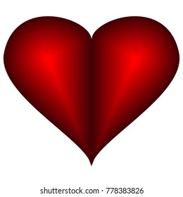 Vector image icons hearts. Red heart