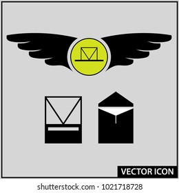 vector image icons of postal service