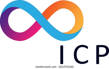 Imagen vectorial de ICP. Criptodivisa, infografía
