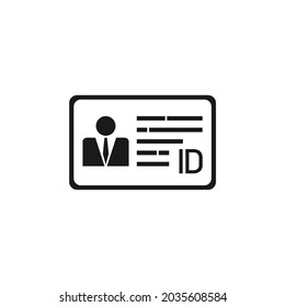 vector image of an ID card
