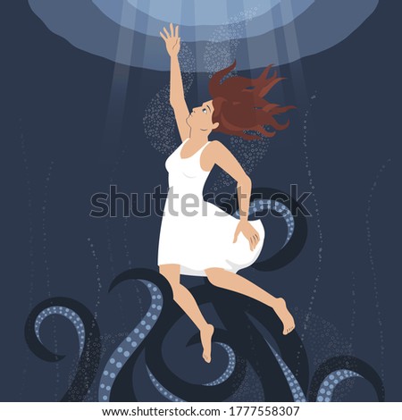 Vector image illustrating depression and similar psychological problems. Great for health related publications and resources.