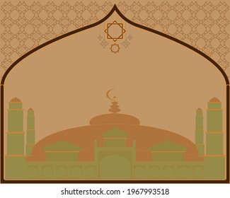 vector image illustration background for Mubarak eid without writing, very suitable for background congratulations celebrating Eid al-Fitr