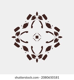 vector image illustration of beautiful and steady floral motif circle ornaments can be used for others