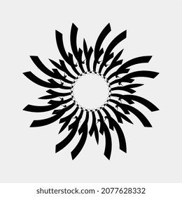 vector image illustration of a circle ornament like a fan which is good for decoration