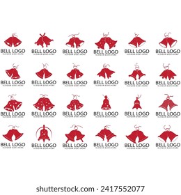 Vektorgrafik einer Sammlung von Glockenlogos