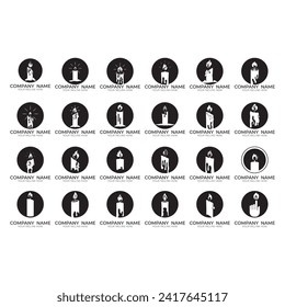 vector image illustration of a collection of camel logos