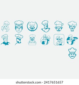 vector image illustration of a collection of candle logos
