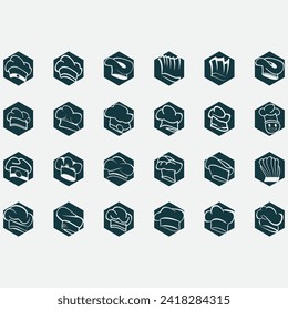 vector image illustration of a collection of coking logos