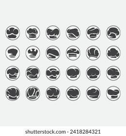 Vektorgrafik einer Sammlung von Kokerei-Logos