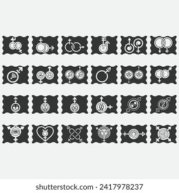 vector image illustration of a collection of gender logos
