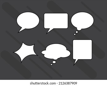 vector image illustration comic image comic conversation words, imagination, shadows, which are commonly found in comics which are suitable for comic design and editors

