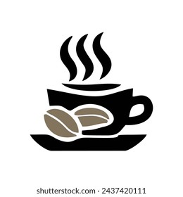 ilustración vectorial de una taza de café con humo en el aire