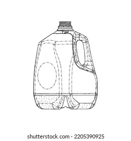 Vector Image Illustration Of A Gallon Container