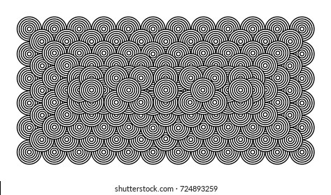 Vector image illustration Japanese waves pattern background decoration layered black and white