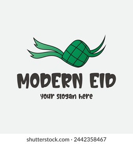 Vektor-Bild-Illustration eines modernen Eid ketupat-Logos