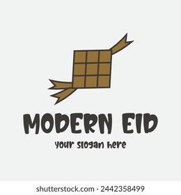 Vector image illustration of a modern Eid ketupat logo