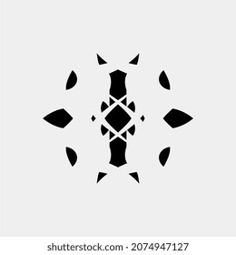 ilustración vectorial de ornamentos como flores para la decoración de paredes domésticas