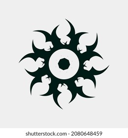 vector image illustration of ornaments such as sunflowers that are nice and cool for decoration