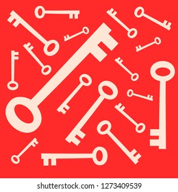 vector image illustration of some white keys