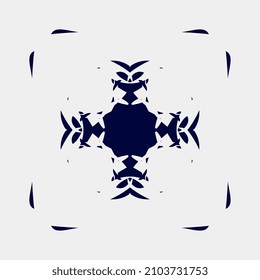 vector image illustration of unique and symmetrical motifs for decoration or t-shirt screen printing