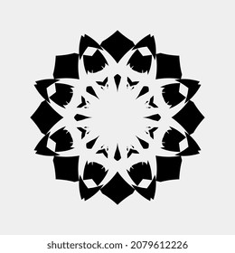 imagen vectorial de un adorno de pared que parece una hermosa flor floreciente para yoga u otros