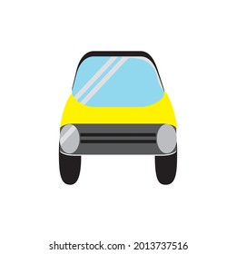vector image or illustration of yellow and classic car