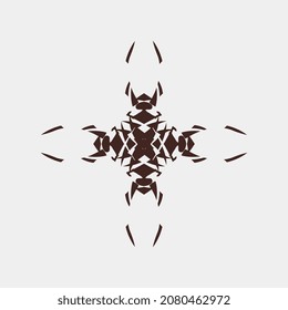 vector image illustrations of motif ornaments for walls and tattoo fabrics c