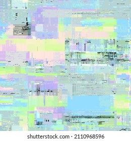 Vector image with imitation of grunge datamoshing texture.